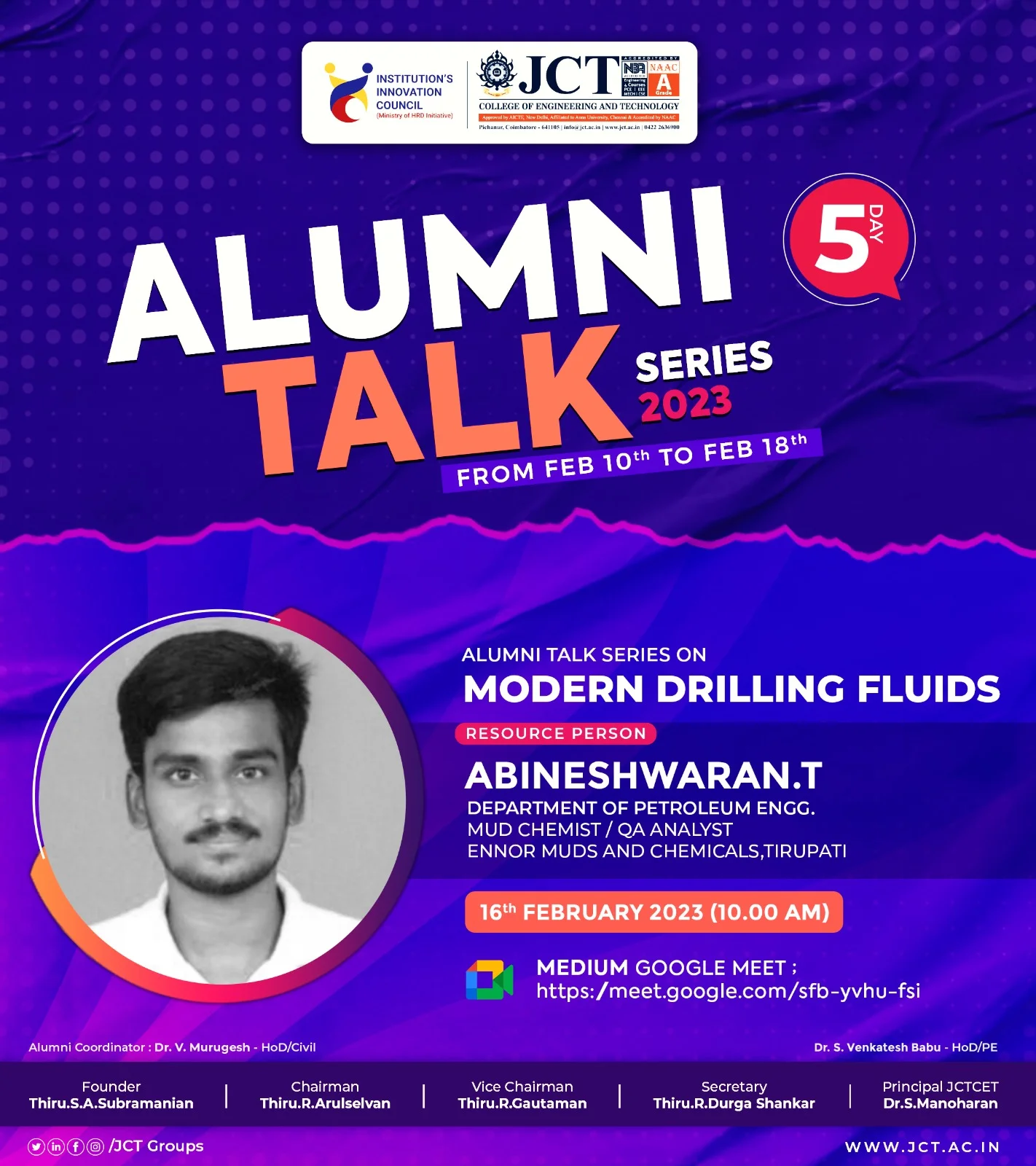 Department of Petroleum Engineering organized an alumni talk on 16th February 2023 — photo 3