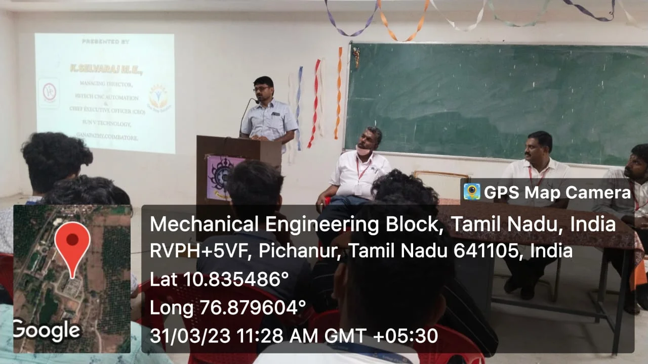 The Department of Mechanical Engineering organized a Guest Lecture entitled “Opportunities in Design, CNC and MASTER CAM for Mechanical Engineering " on 31.03.2023 — photo 2