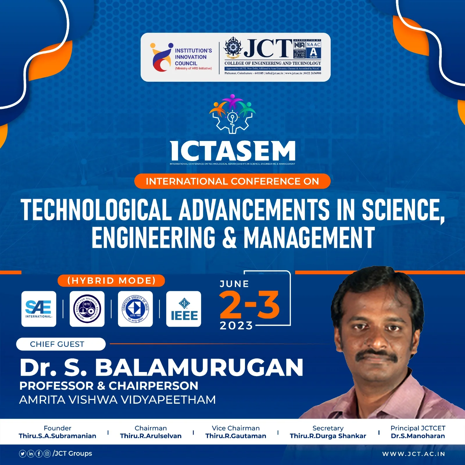 International Conference on “Technological Advancements in Science, Engineering and Management (ICTASEM -23)" on 02.06.2023 — photo 7