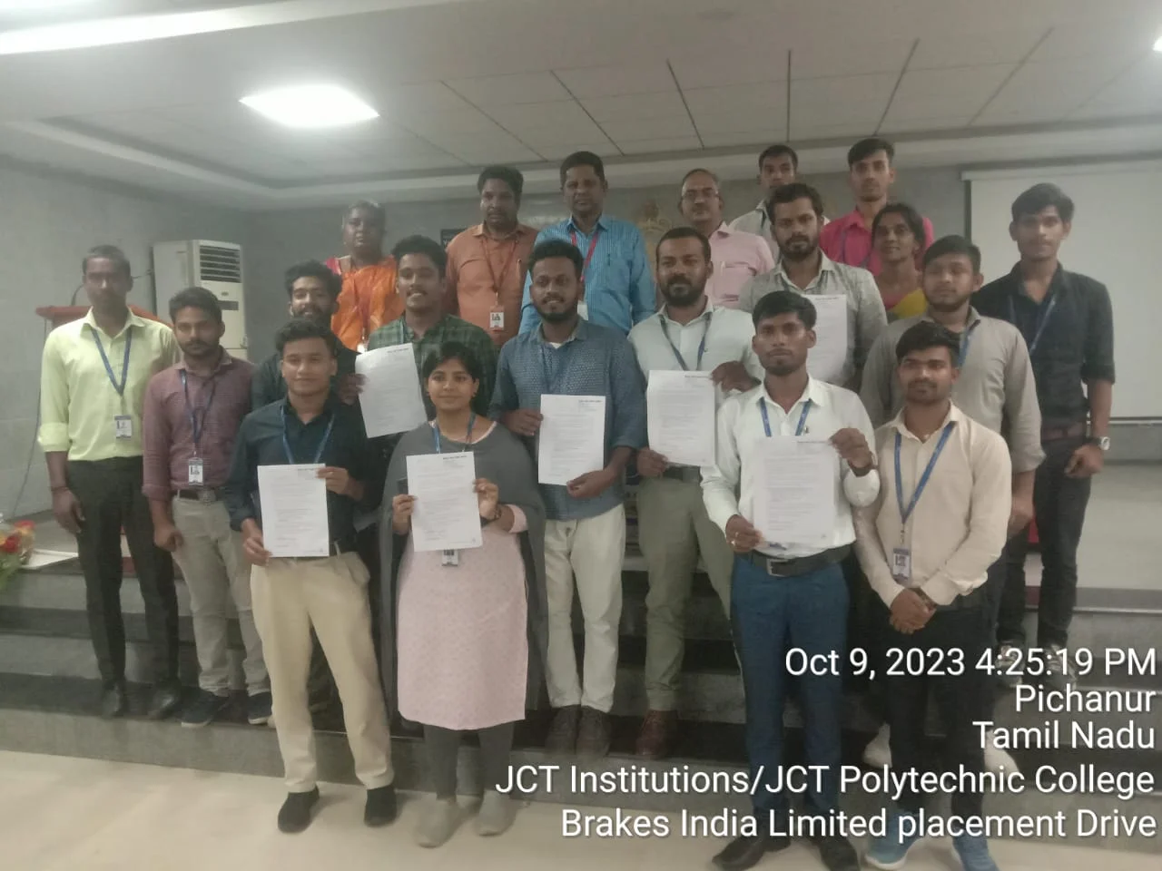 Pool-Campus Drive for Brakes India Pvt Ltd (A unit of TVS Group) at JCT campus on 09.10.2023 — photo 2