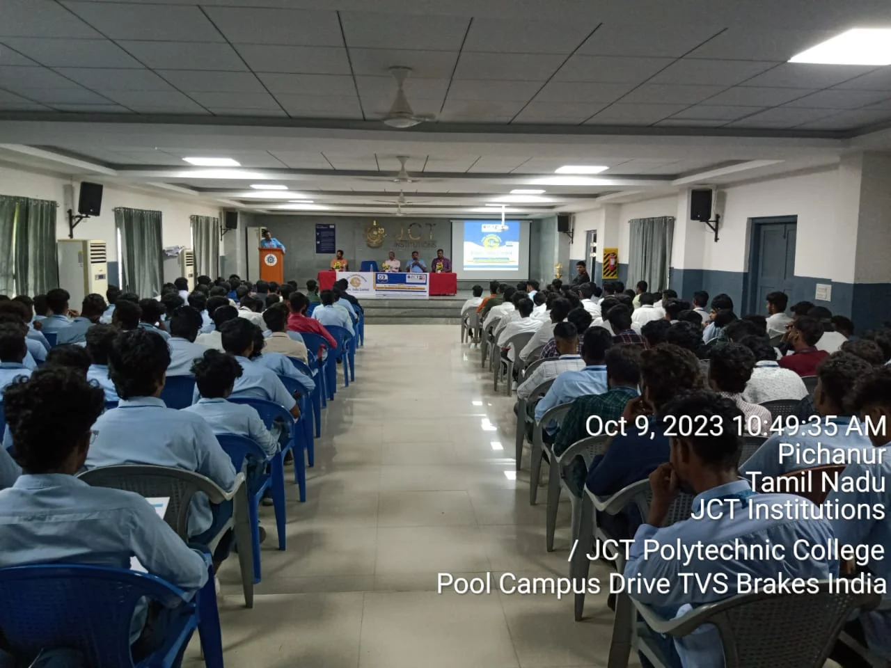 Pool-Campus Drive for Brakes India Pvt Ltd (A unit of TVS Group) at JCT campus on 09.10.2023 — photo 5