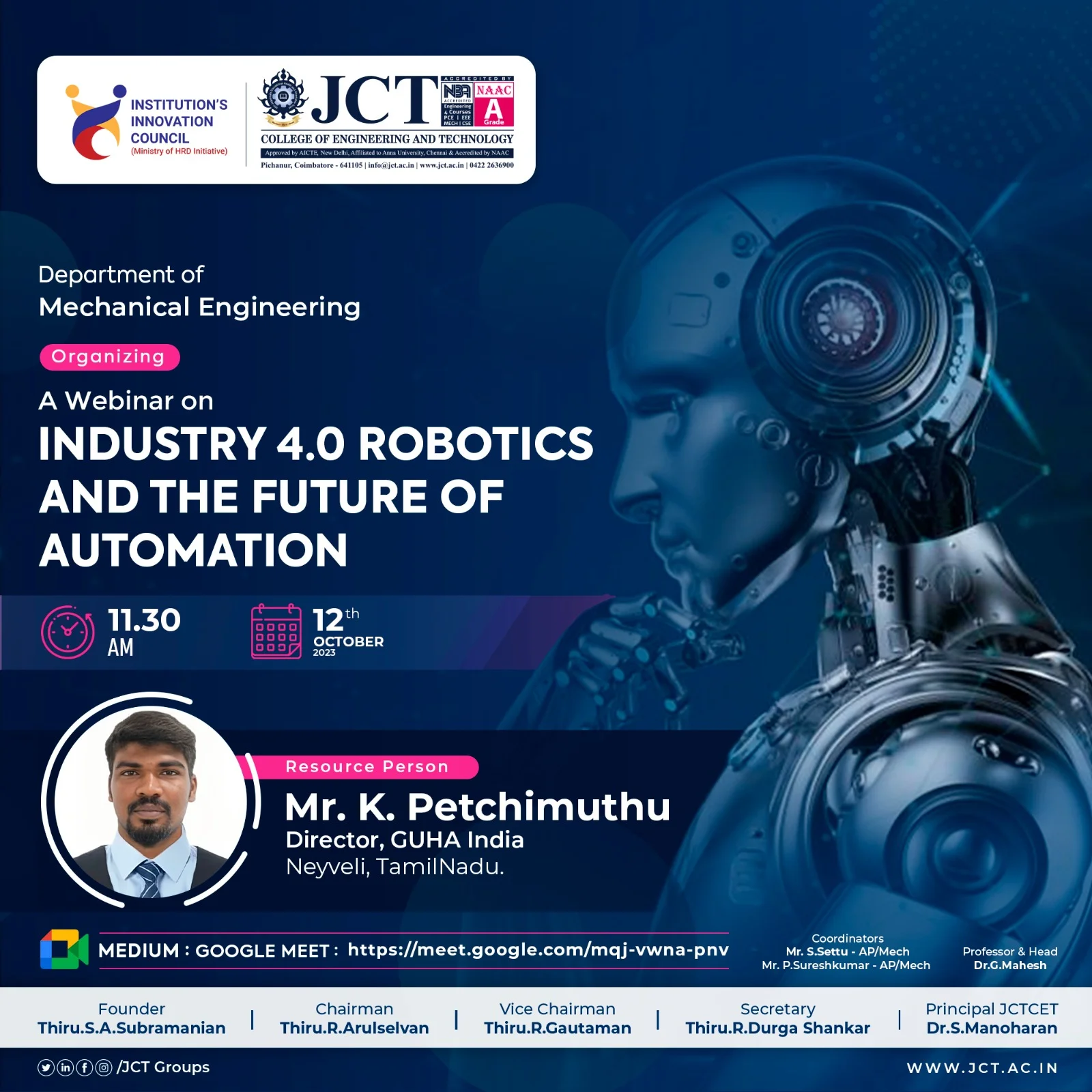 Seminar  on INDUSTRY 4.0 ROBOTICS AND THE FUTURE OF AUTOMATION — photo 1