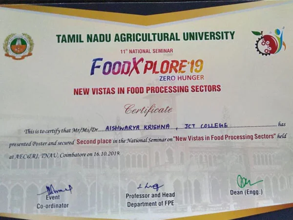 National Seminar on New Vistas in Food Processing Sectors at Tamilnadu Agricultural University — photo 4