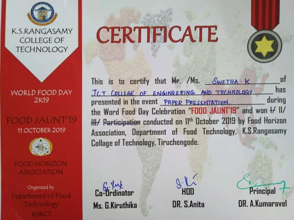 Paper presentation in Food Janunt’19 — photo 2