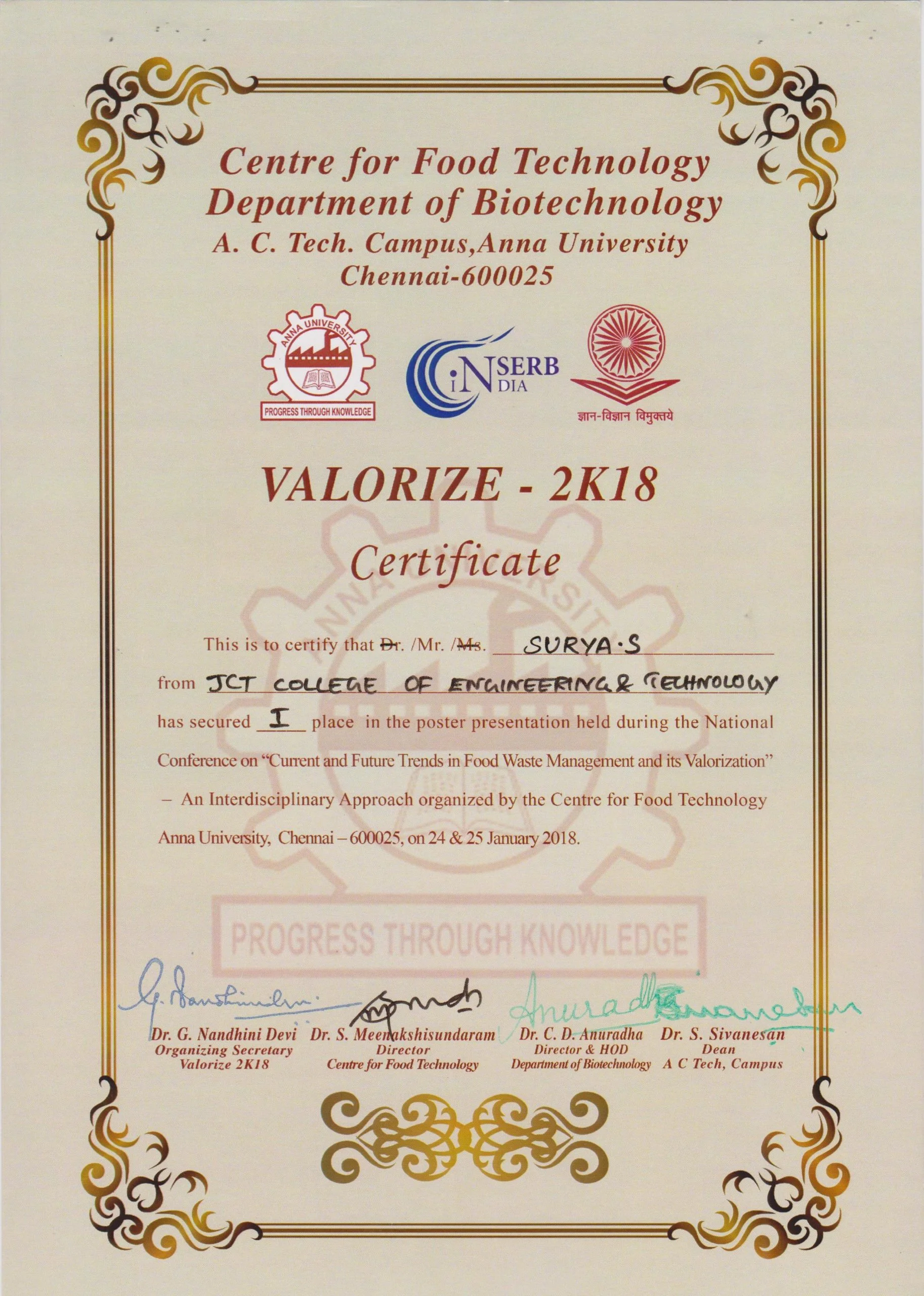 Our Students of Iii Year-b.tech Ft Received First and Second Place in Poster Presentation — photo 1