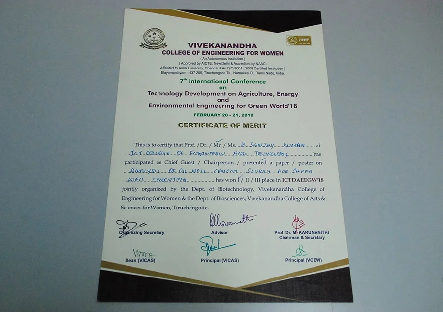 Our Students of Iv Year-b.tech Petroleum Engineering Received “first Prize” in Paper Presentation — photo 2
