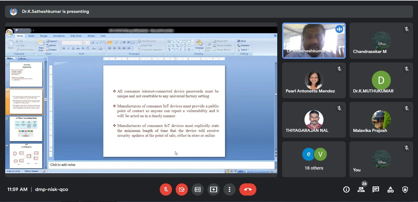 Virtual Faculty Development Programme on RECENT ADAVNCEMENTS IN COMMUNICATION & WIRELESS NETWORKS — photo 5