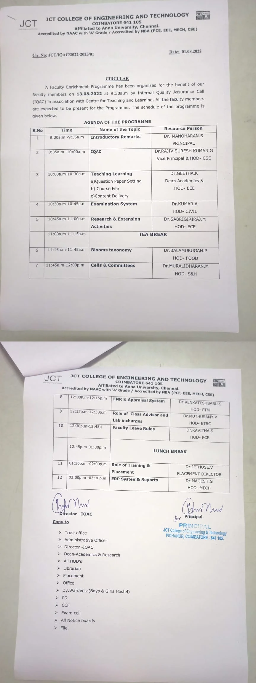 Faculty Enrichment Programme was conducted by Internal Quality Assurance Cell (IQAC) — photo 1