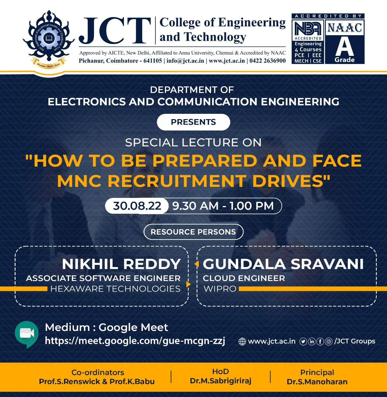 Special Lecture on HOW TO BE PREPARED AND FACE MNC RECRUITMENT DRIVES — photo 7