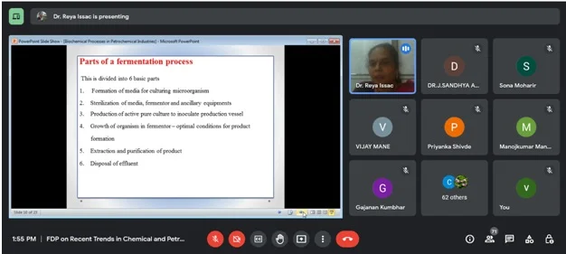 5 DAYS ONLINE FACULTY DEVELOPMENT PROGRAM on “RECENT TRENDS IN CHEMICAL AND PETROCHEMICAL INDUSTRIES” — photo 1