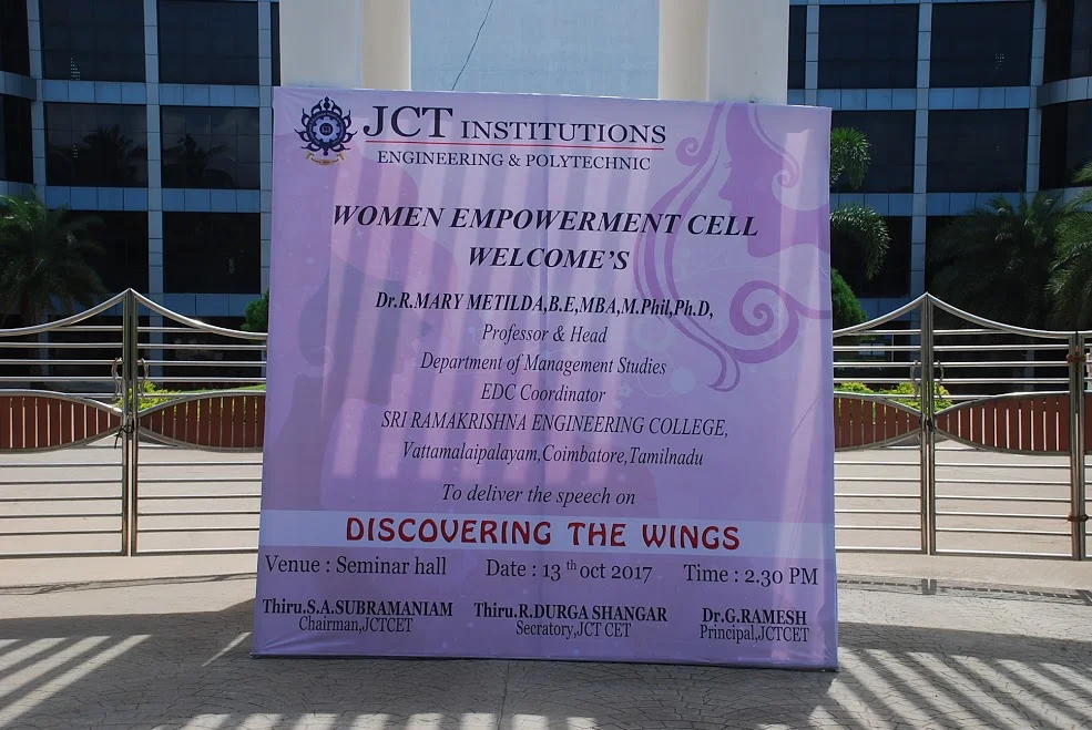 Guest Lecture on “discovering The Wings” Organized By Women Empowerment Cell, JCT Polytechnic College On 13.10.2017 — photo 1