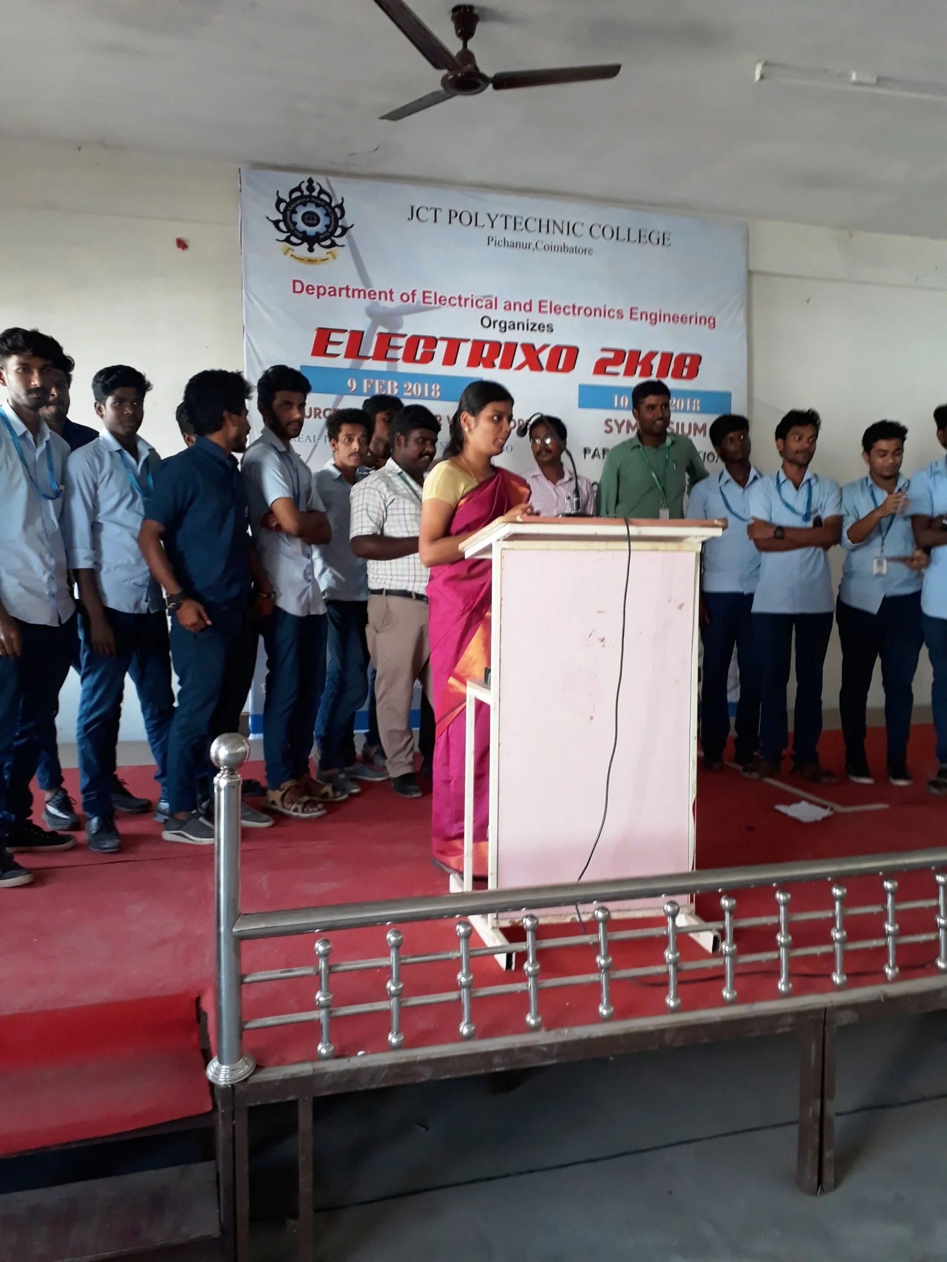 Electrixo 2018-choice Based Programmes (3 Workshops and Symposium With Technical Events) Organized by Department of Eee,jct Polytechnic College on 09th & 10th February 2018. — photo 4
