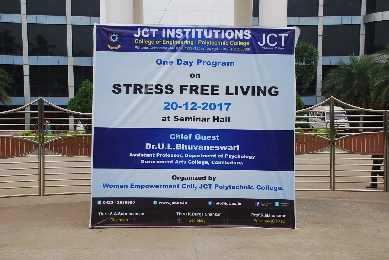 Women Empowerment Cell, Jct Polytechnic College Organized a “stress Free Living” Program on 20.12.2017. — photo 1