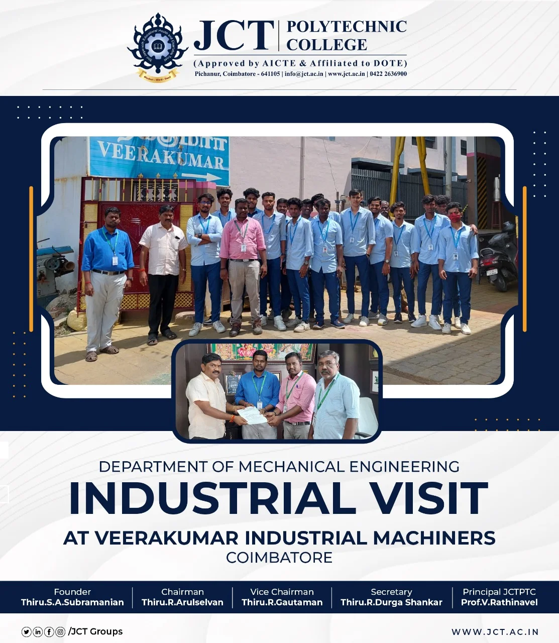 Department of Mechanical Engineering has went for one day Industrial visit at Veerakumar Industries — photo 9